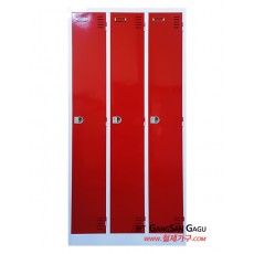 철제캐비넷 옷장(락카) 3x6 -일자3인용 / 2색