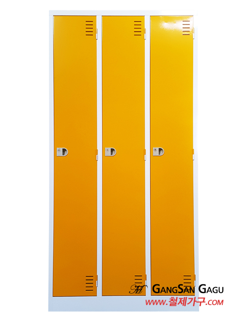 철제캐비넷 옷장(락카) 3x6 -일자3인용 / 2색
