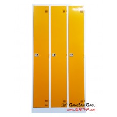 철제캐비넷 옷장(락카) 3x6 -일자3인용 / 2색