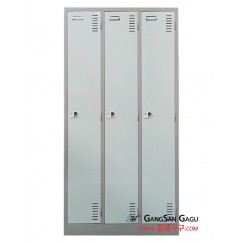 철제캐비넷 옷장(락카) 3x6 -일자3인용 / 기성색